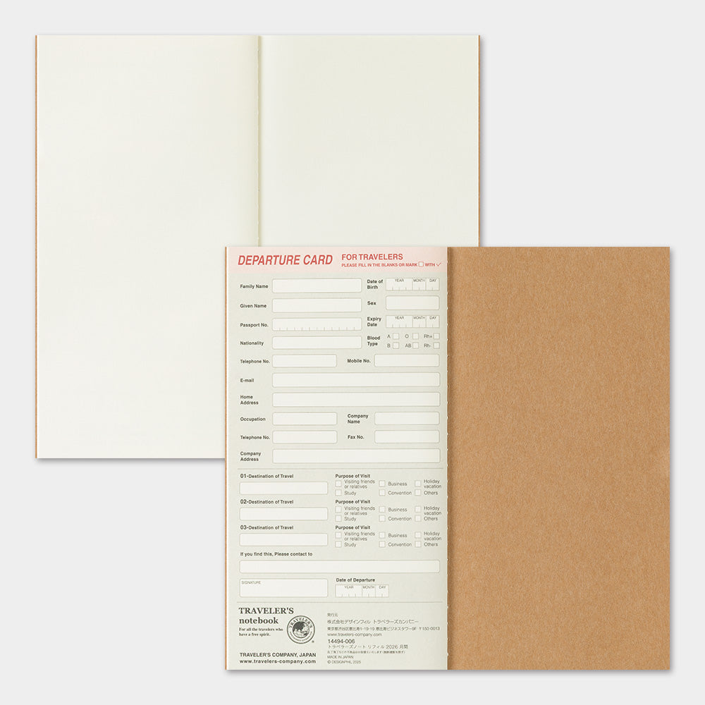 Traveler's Company Monatskalender 2026 Monthly Diary  - TRAVELER´S notebook regular bei Nauli and Stories