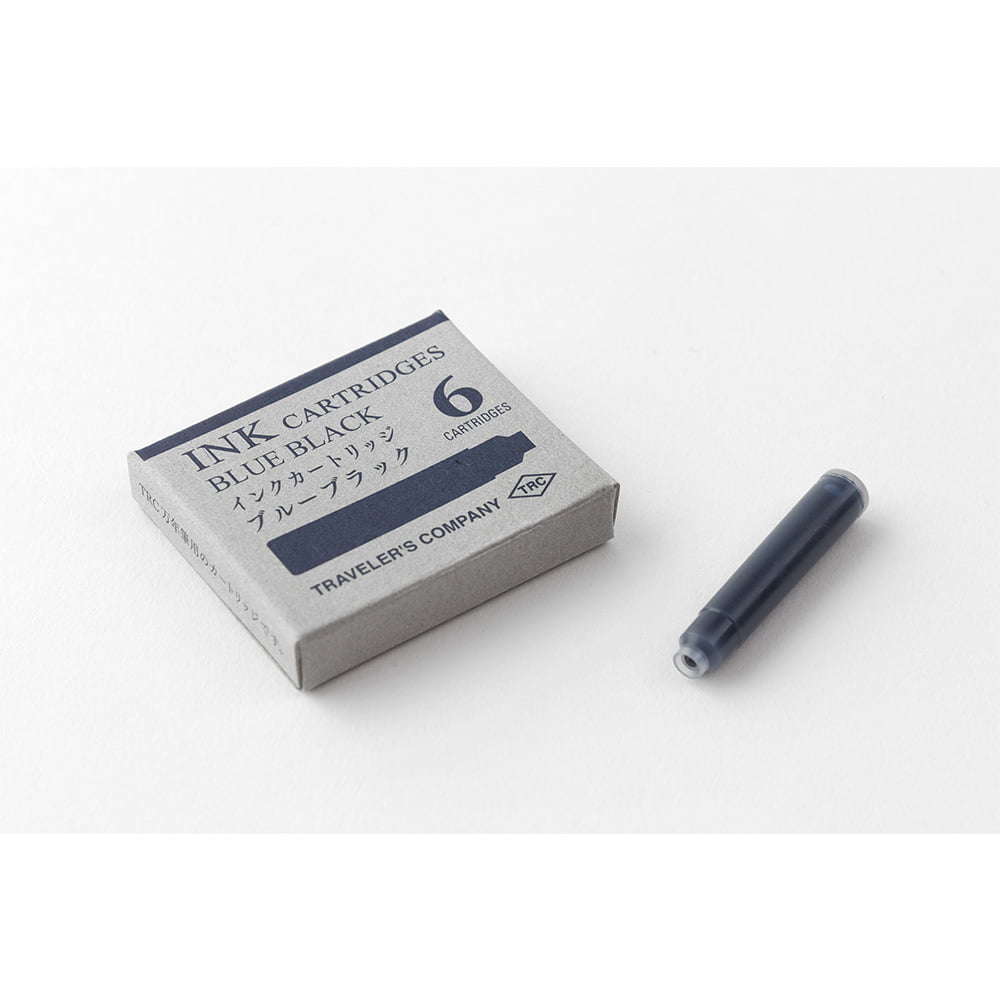 Traveler's Company Tinte TRC Cartrige for Brass Fountain & Rollerball Pen  Blue Black bei Nauli and Stories