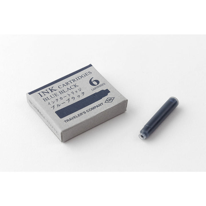 Traveler's Company Tinte TRC Cartrige for Brass Fountain & Rollerball Pen  Blue Black bei Nauli and Stories