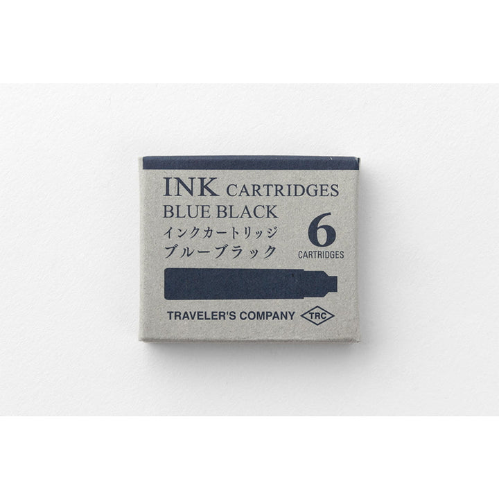Traveler's Company Tinte TRC Cartrige for Brass Fountain & Rollerball Pen  Blue Black bei Nauli and Stories