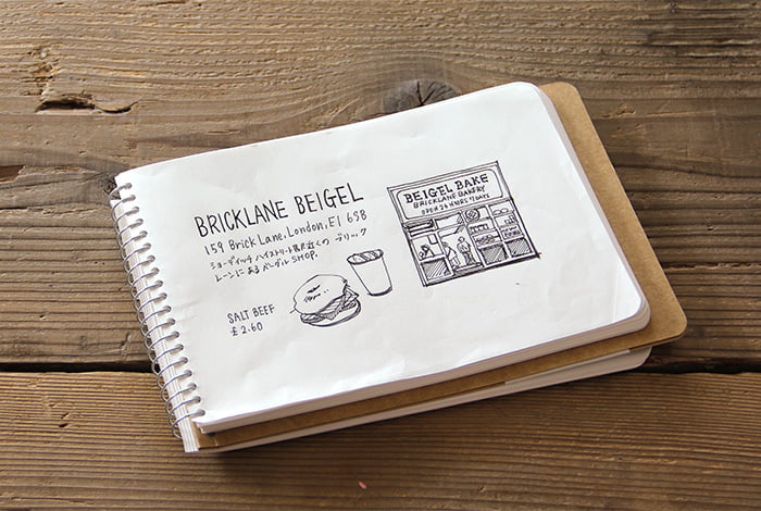 Traveler's Company Notizbuch B6 TRC SPIRAL RING NOTEBOOK B6 MD White bei Nauli and Stories