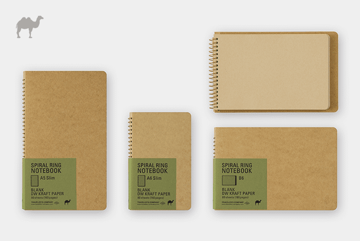 Traveler's Company Notizbuch TRC SPIRAL RING NOTEBOOK A5 Slim DW Kraft bei Nauli and Stories