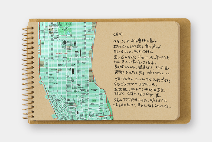 Traveler's Company Notizbuch TRC SPIRAL RING NOTEBOOK A5 Slim DW Kraft bei Nauli and Stories