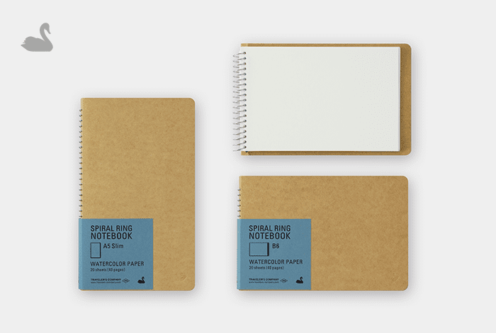 Traveler's Company Skizzenbuch TRC SPIRAL RING NOTEBOOK A5 Slim Water Color bei Nauli and Stories