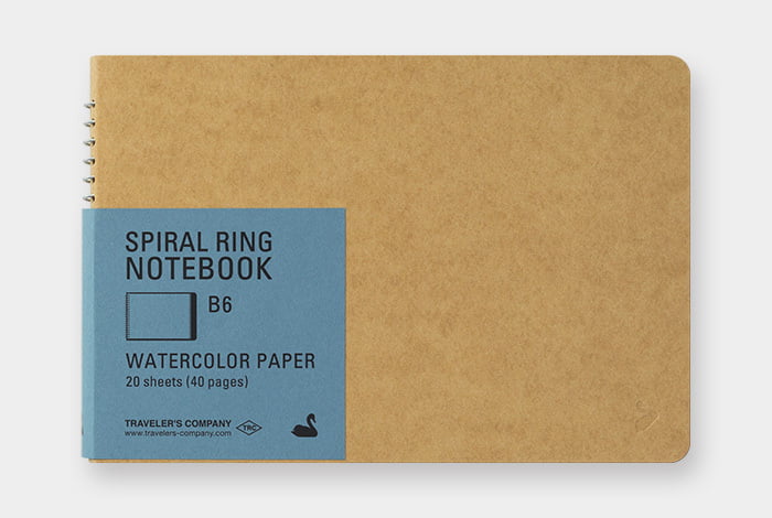 Traveler's Company Skizzenbuch TRC SPIRAL RING NOTEBOOK B6 Water Color bei Nauli and Stories