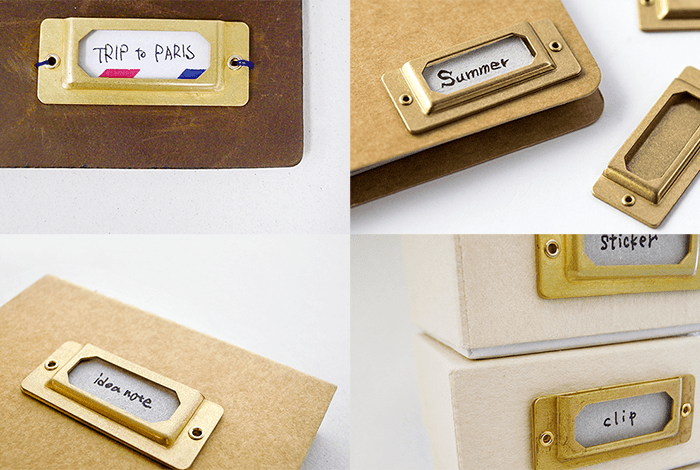 Traveler's Company Etikettenhalter TRC Brass Label Plates - Messing Etikettenhalter bei Nauli and Stories