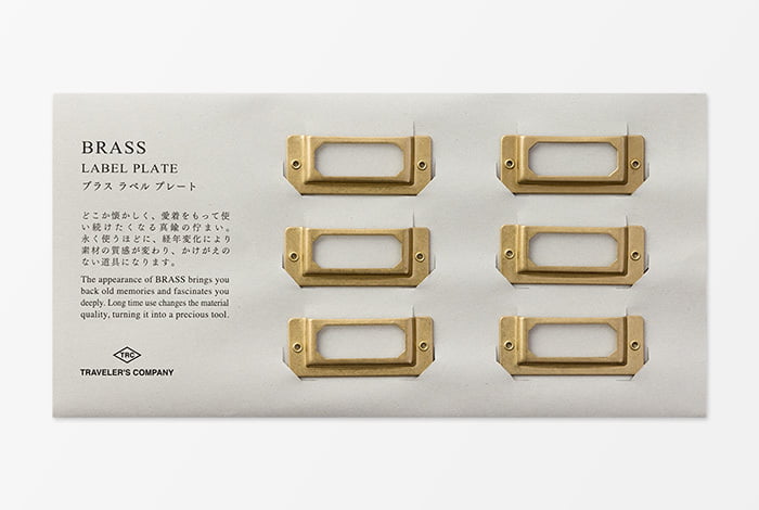 Traveler's Company Etikettenhalter TRC Brass Label Plates - Messing Etikettenhalter bei Nauli and Stories