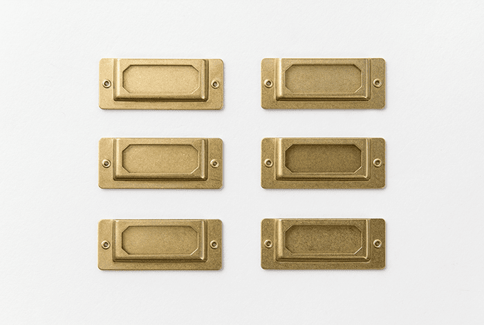 Traveler's Company Etikettenhalter TRC Brass Label Plates - Messing Etikettenhalter bei Nauli and Stories