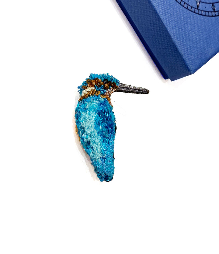 Trovelore Brosche gestickte Brosche - Eisvogel bei Nauli and Stories