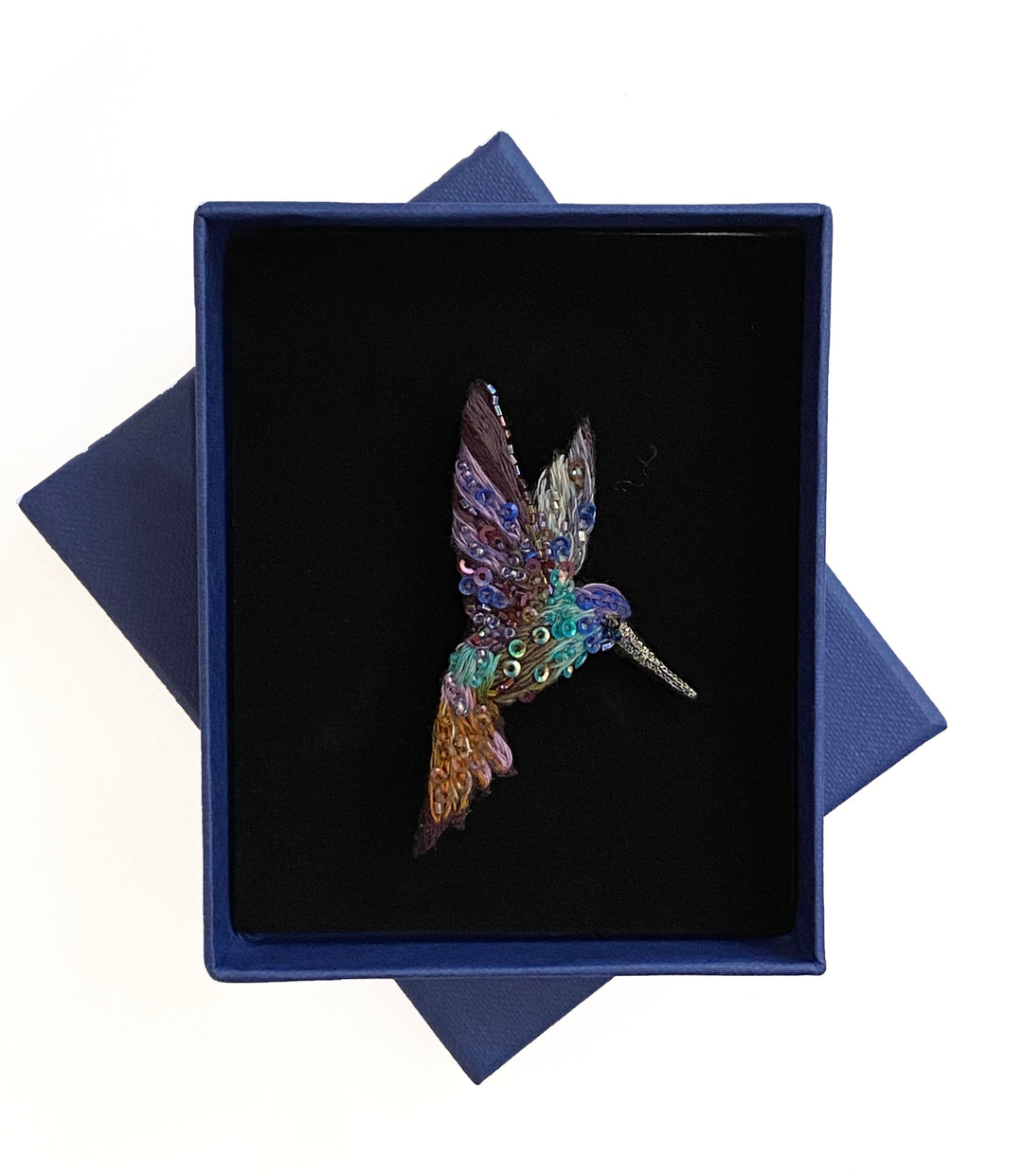 Trovelore Brosche gestickte Brosche - Kolibri bei Nauli and Stories