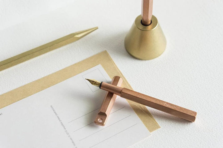YStudio Füller Classic Revolve Portable Fountain Pen Kupfer bei Nauli and Stories