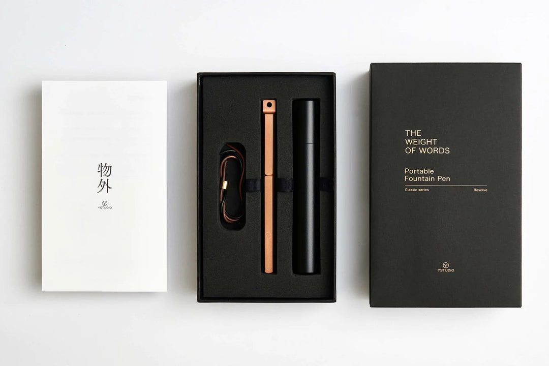 YStudio Füller Classic Revolve Portable Fountain Pen Kupfer bei Nauli and Stories