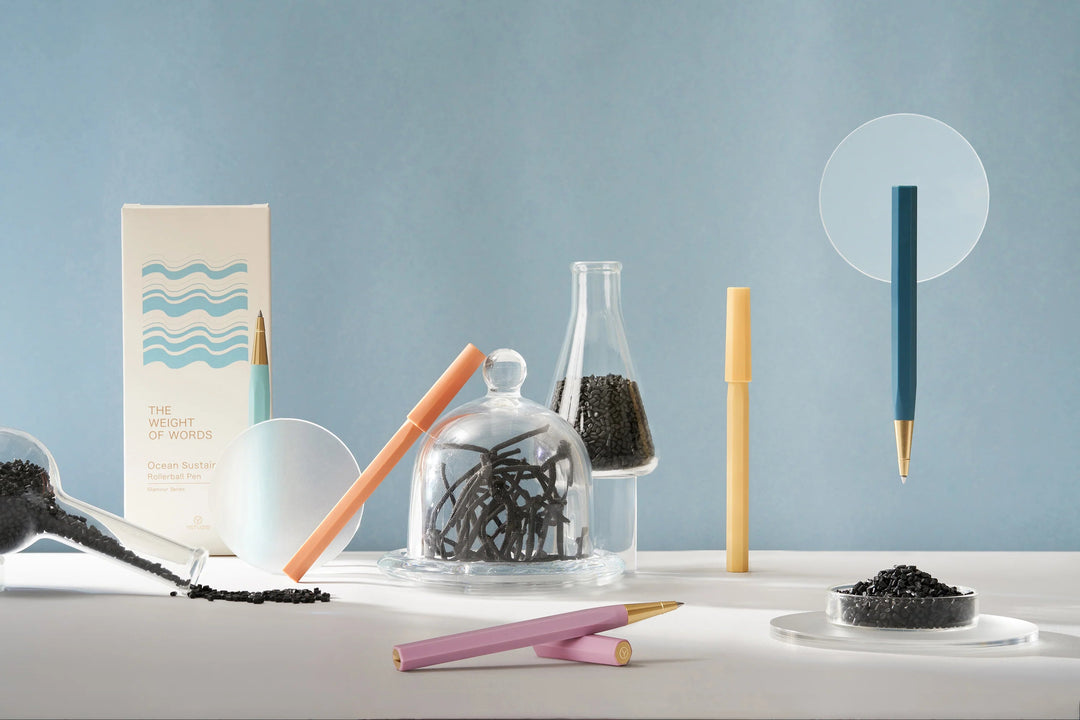 YStudio Kugelschreiber Glamour Evolve - Ocean Sustainable Rollerball Pen - Sunset Orange bei Nauli and Stories