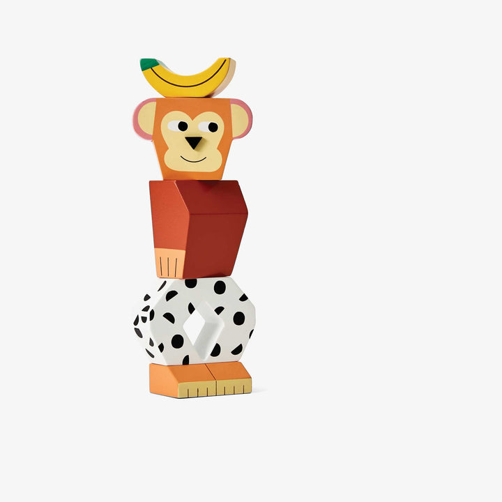 Areaware Spielzeug Affe BLOCK PARTY - Lustige Holzfiguren