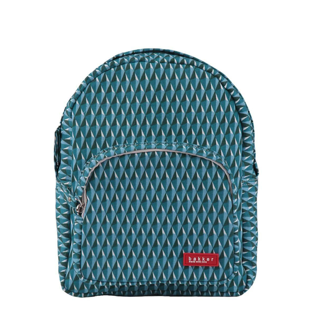Bakker Kinderrucksack Kindergarten- Rucksack mit grafischem Muster in türkis blau bei Nauli and Stories