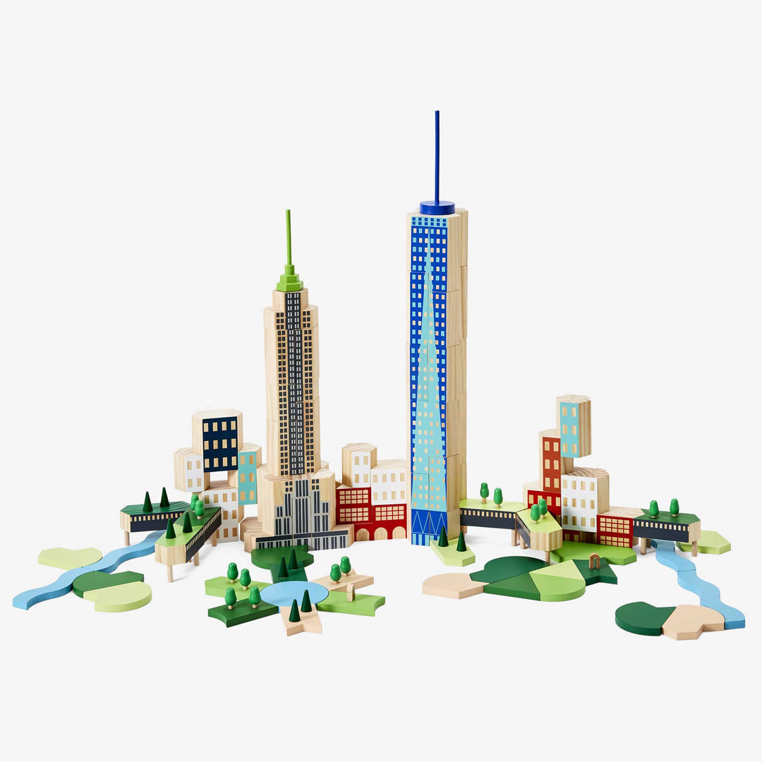 BLOCKITECTURE® Holzspielzeug New York City Collection - formschöne Bauklötze für zukünftige Architekten - Big Apple Edition bei Nauli and Stories