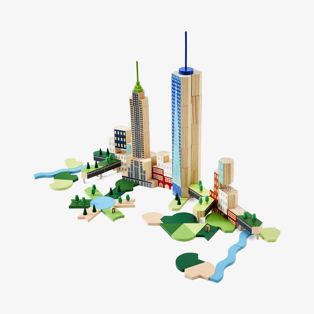 BLOCKITECTURE® Holzspielzeug New York City Collection - formschöne Bauklötze für zukünftige Architekten - Big Apple Edition bei Nauli and Stories