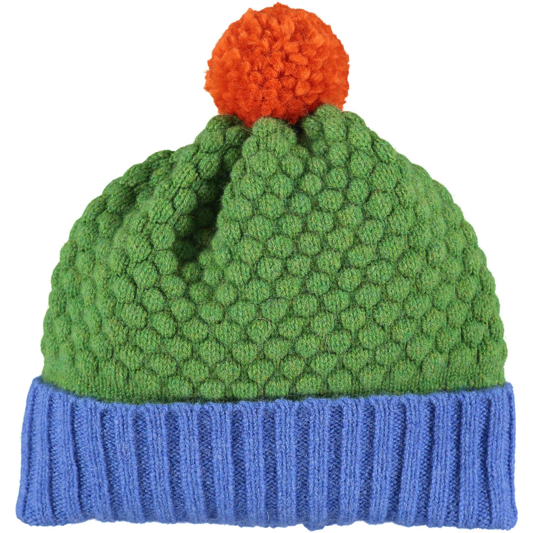 Catherine Tough Mütze Kindermütze aus Lammwolle grün - blau - rot