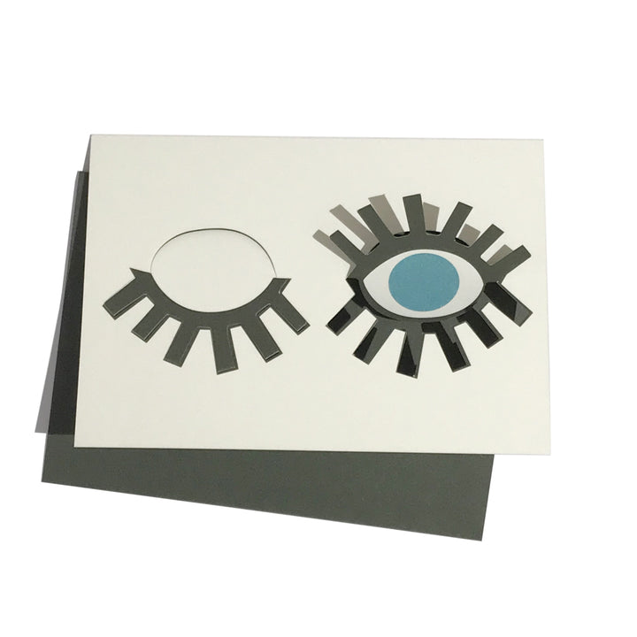 cut & make Grußkarte Augen Pop Up Karte bei Nauli and Stories