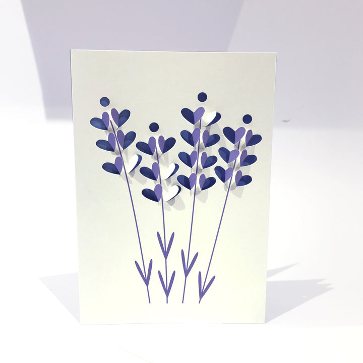 cut & make Grußkarte Lavendel Fold Out Karte bei Nauli and Stories