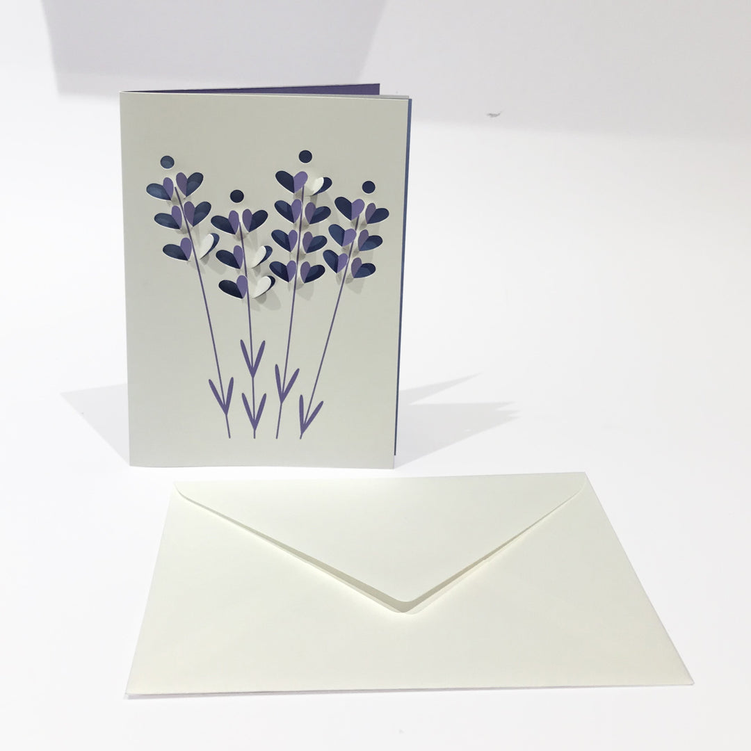 cut & make Grußkarte Lavendel Fold Out Karte bei Nauli and Stories
