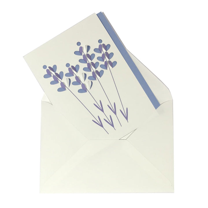 cut & make Grußkarte Lavendel Fold Out Karte bei Nauli and Stories