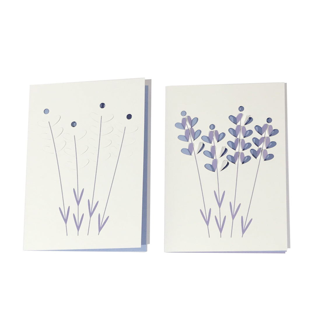 cut & make Grußkarte Lavendel Fold Out Karte bei Nauli and Stories