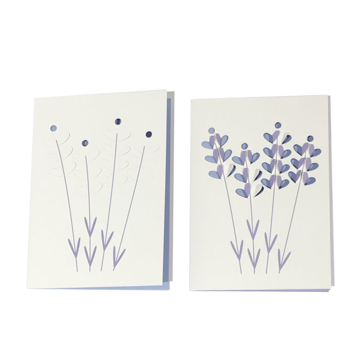 cut & make Grußkarte Lavendel Fold Out Karte bei Nauli and Stories