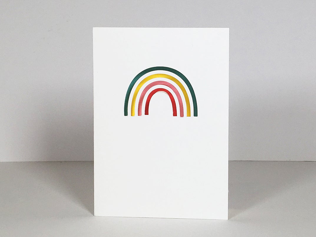 cut & make Grußkarte misc. Grußkarte Regenbogen -  Cut-out Karte bei Nauli and Stories