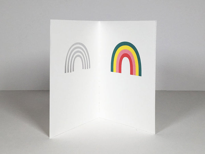 cut & make Grußkarte misc. Grußkarte Regenbogen -  Cut-out Karte bei Nauli and Stories