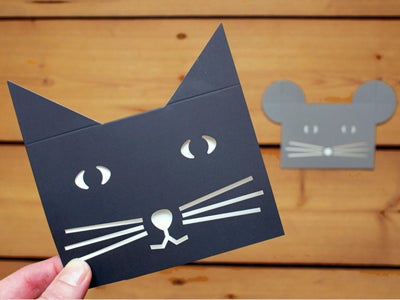 cut & make Grußkarte misc. Katze Pop Up Karte bei Nauli and Stories