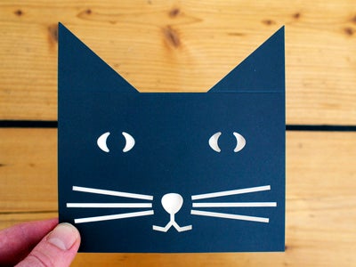 cut & make Grußkarte misc. Katze Pop Up Karte bei Nauli and Stories