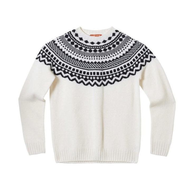 Donna Wilson Pullover weiß schwarzer Pullover aus reiner Wolle bei Nauli and Stories
