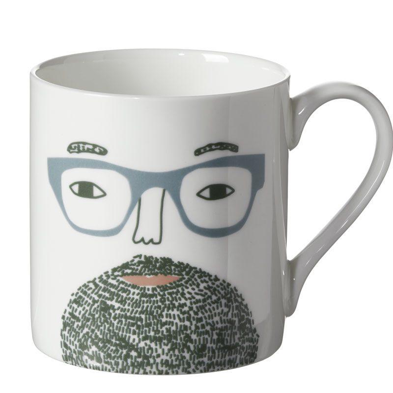 Donna Wilson Tassen & Becher Tasse Beardy Man