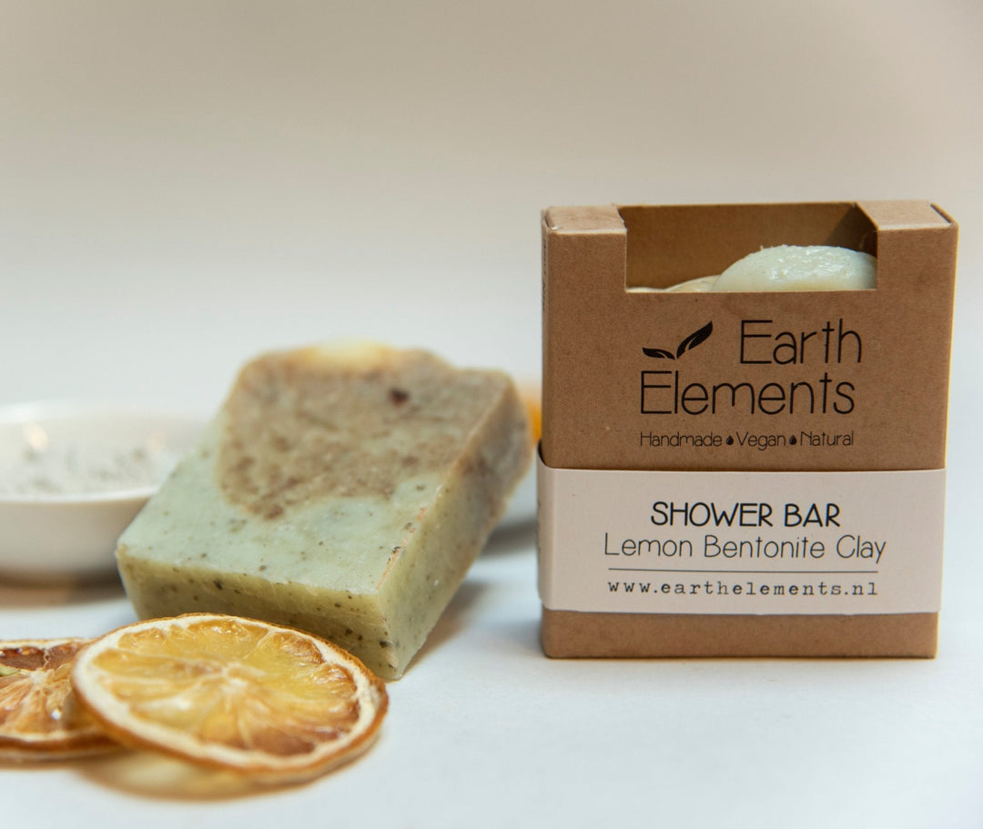 Earth Elements Seife Earth Elements vegane Seife - Lemon Bentonite Clay 70gr