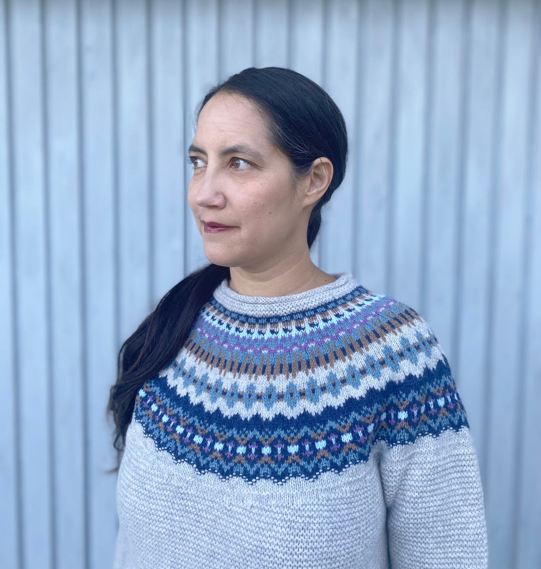 Eribé Pullover Damenpullover aus reiner Wolle - Stonybrek Arctic bei Nauli and Stories