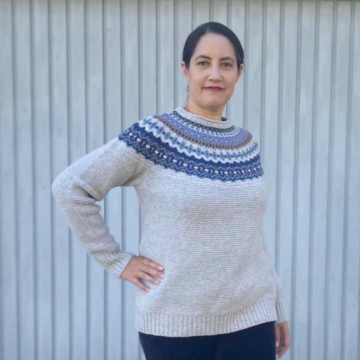 Eribé Pullover Damenpullover aus reiner Wolle - Stonybrek Arctic bei Nauli and Stories