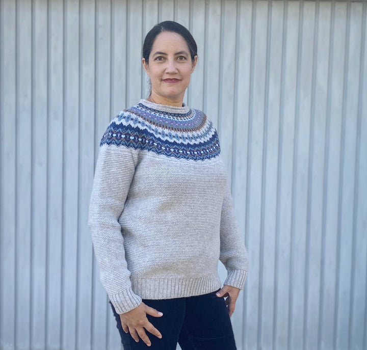 Eribé Pullover Damenpullover aus reiner Wolle - Stonybrek Arctic bei Nauli and Stories