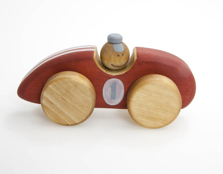 Friendly Holzspielzeug Rotes Rennauto Holzspielzeug bei Nauli and Stories