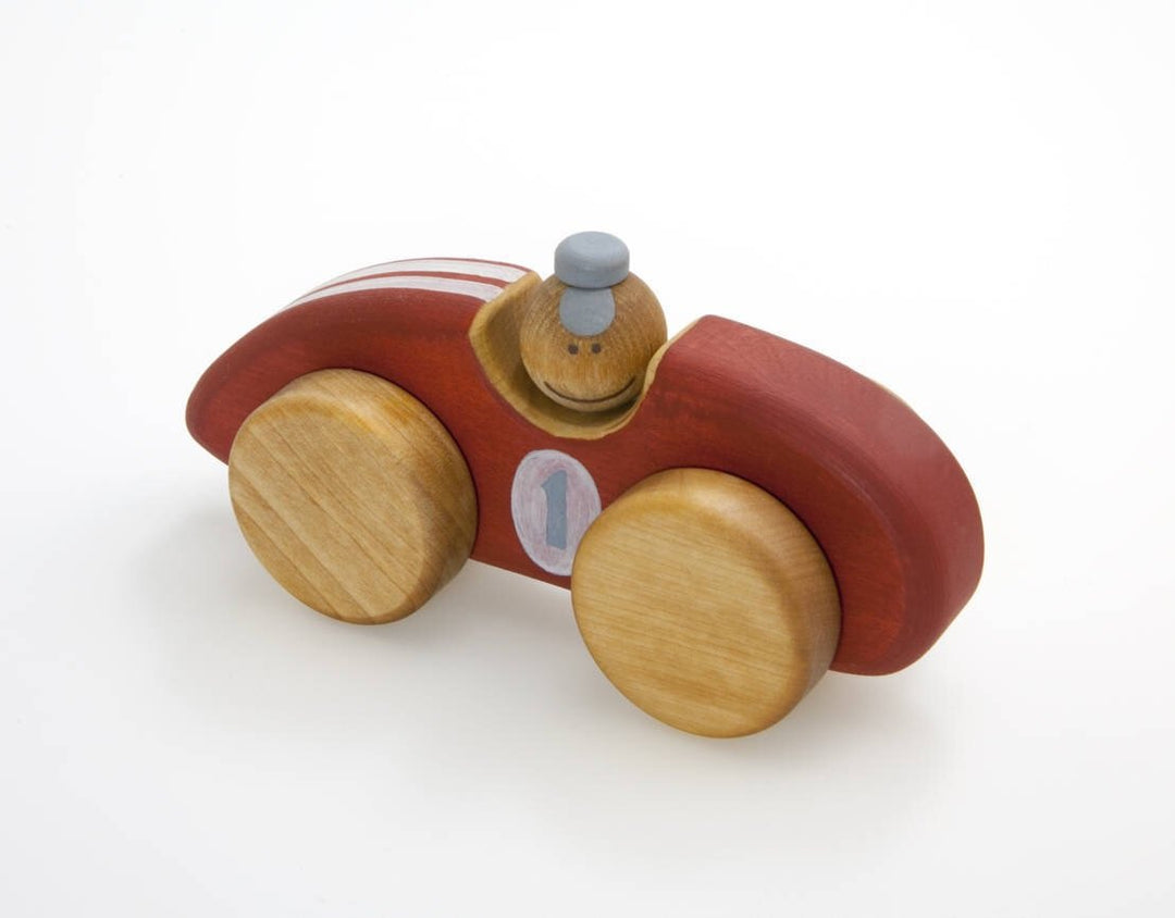Friendly Holzspielzeug Rotes Rennauto Holzspielzeug bei Nauli and Stories