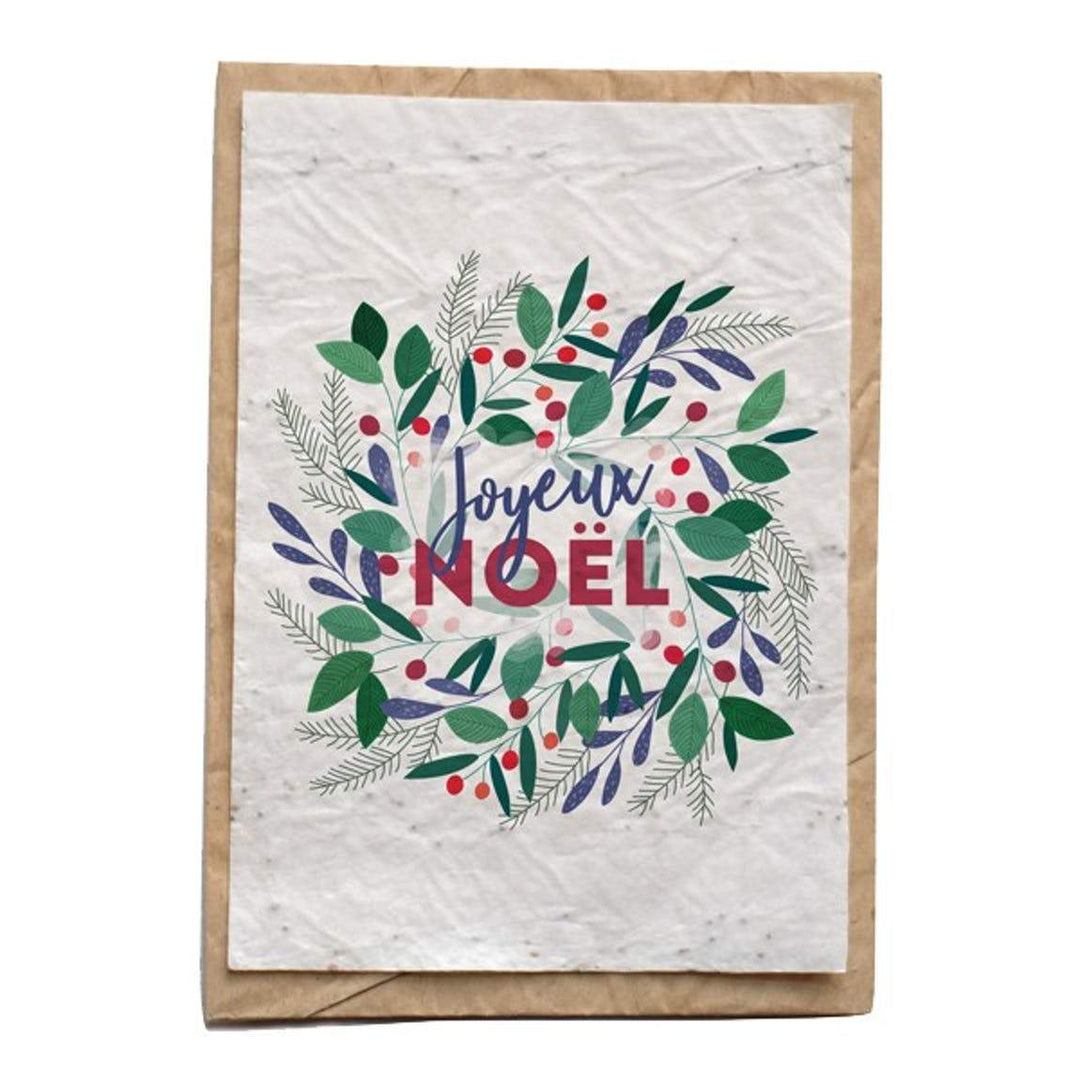 Growingpaper Weihnachten Joyeux Noël - Blumensamen- Grußkarte zu Weihnachten bei Nauli and Stories