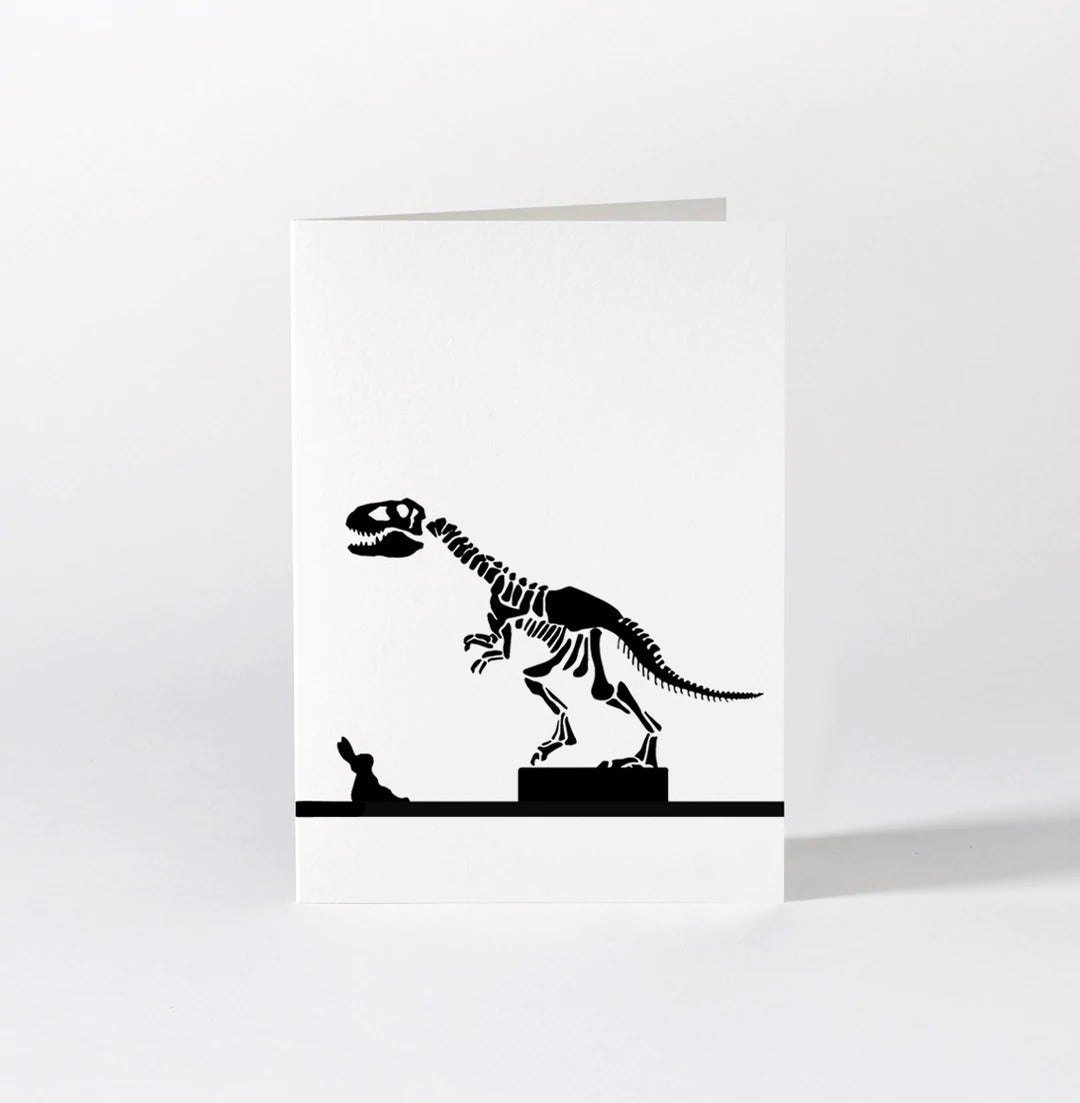 HAM by Jo Ham Grußkarte Hasen - Grußkarte - Dinosaurier und Hase