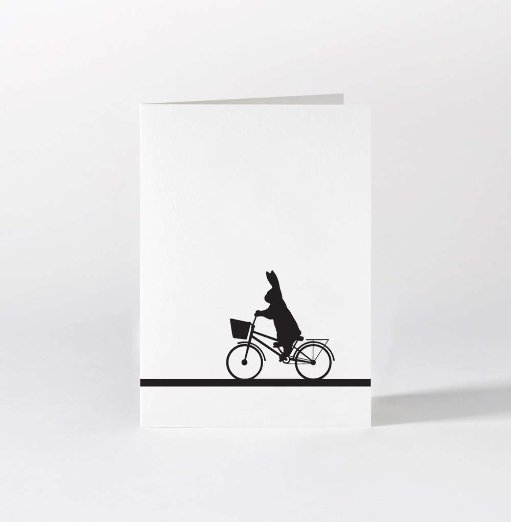 HAM by Jo Ham Grußkarte Hasen - Grußkarte - Radfahrer bei Nauli and Stories