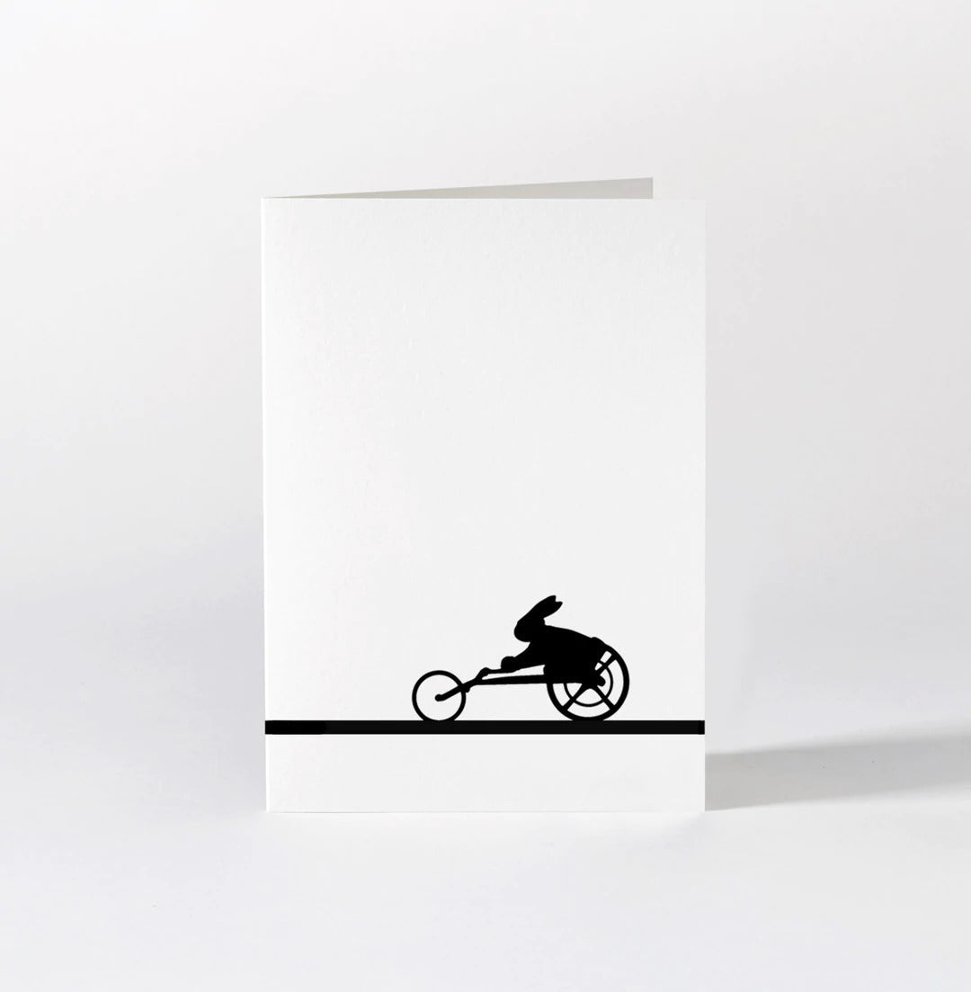 HAM by Jo Ham Grußkarte Hasen - Grußkarte - Wheelchair Racing - Rennrollstuhl bei Nauli and Stories