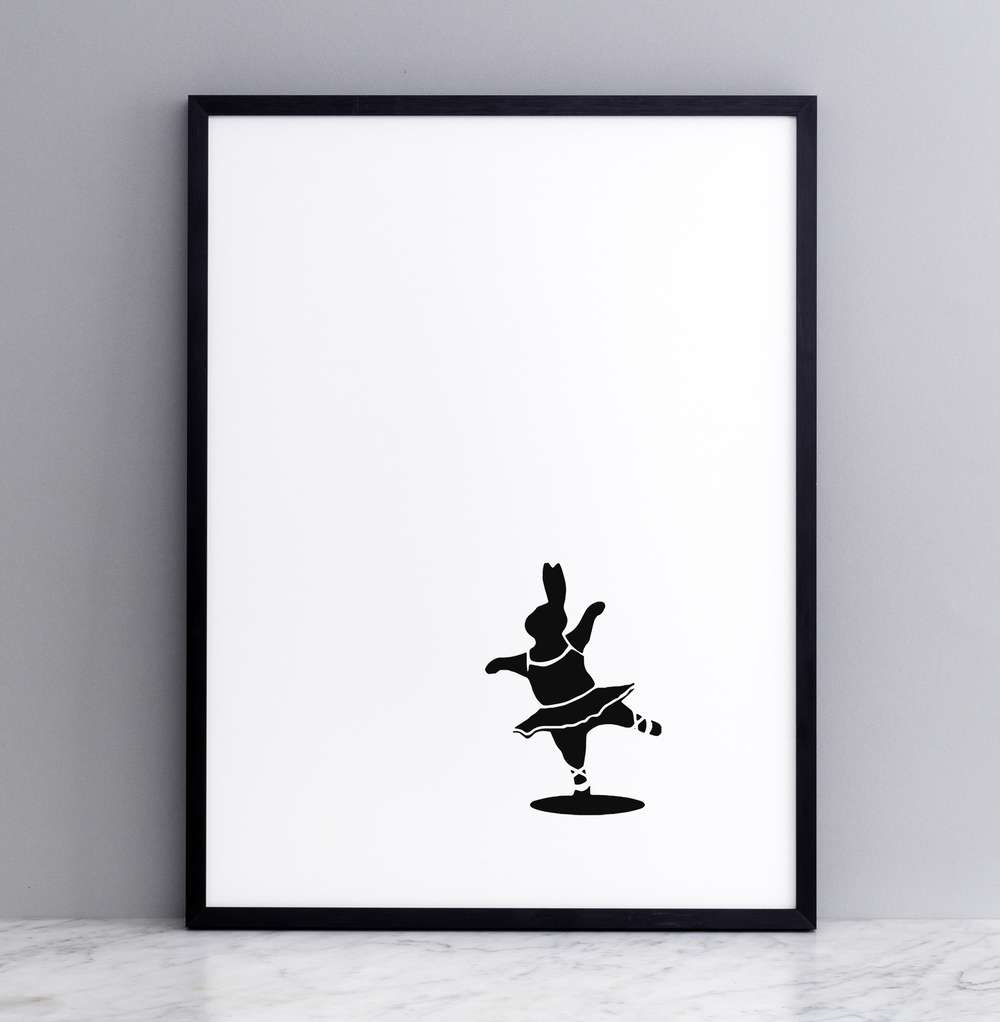 HAM by Jo Ham Kunstdruck Kunstdruck Ballerina Hase, 30x40cm bei Nauli and Stories