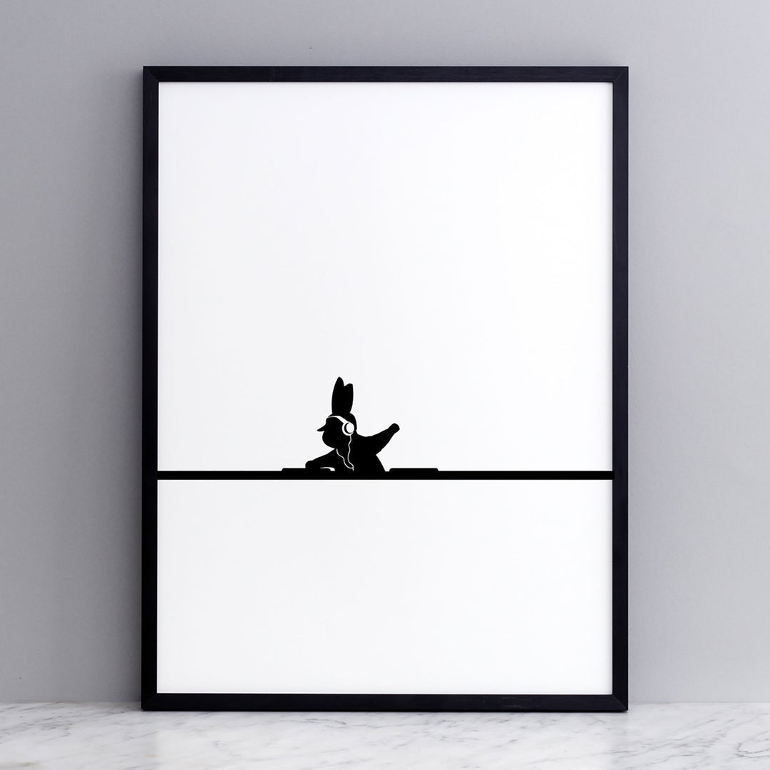 HAM by Jo Ham Kunstdruck Kunstdruck DJ Hase, 30x40cm bei Nauli and Stories