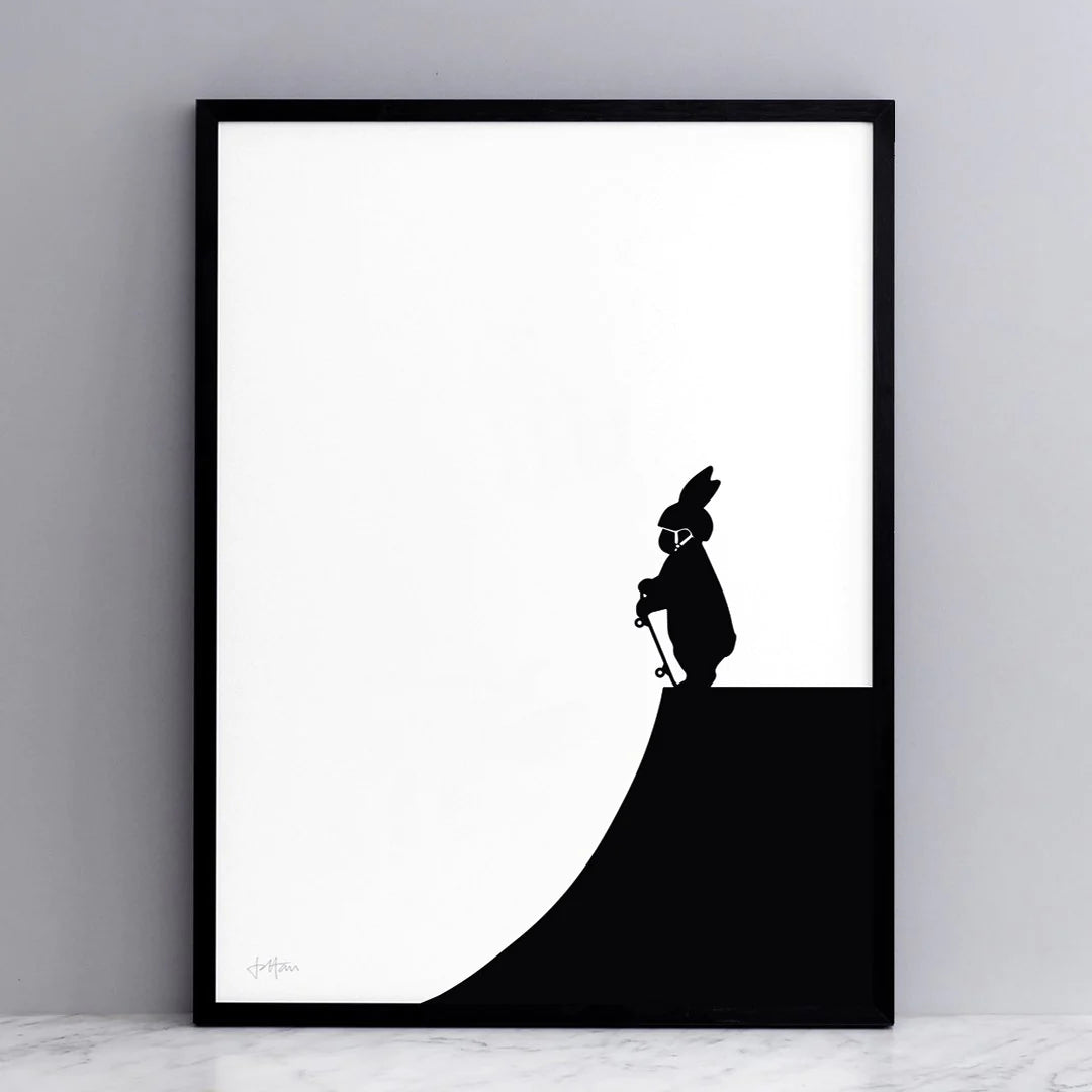 HAM by Jo Ham Kunstdruck Kunstdruck Hase im Skaterpark, 30x40cm bei Nauli and Stories