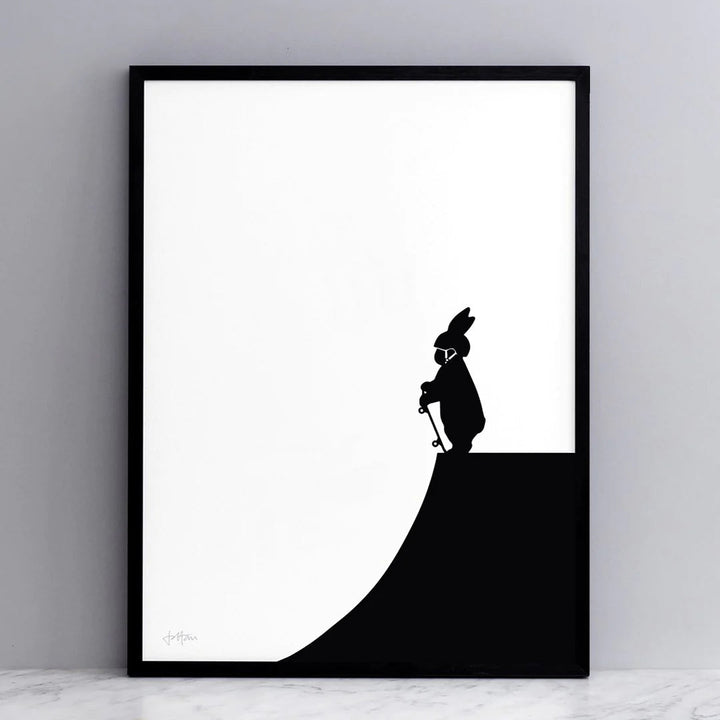 HAM by Jo Ham Kunstdruck Kunstdruck Hase im Skaterpark, 30x40cm bei Nauli and Stories