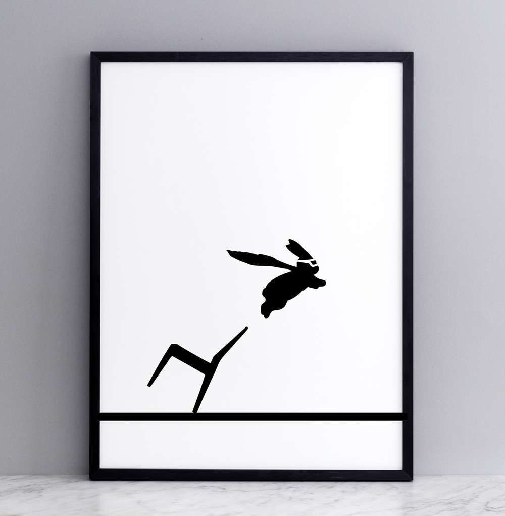 HAM by Jo Ham Kunstdruck Kunstdruck Superhero Hase, 30x40cm bei Nauli and Stories