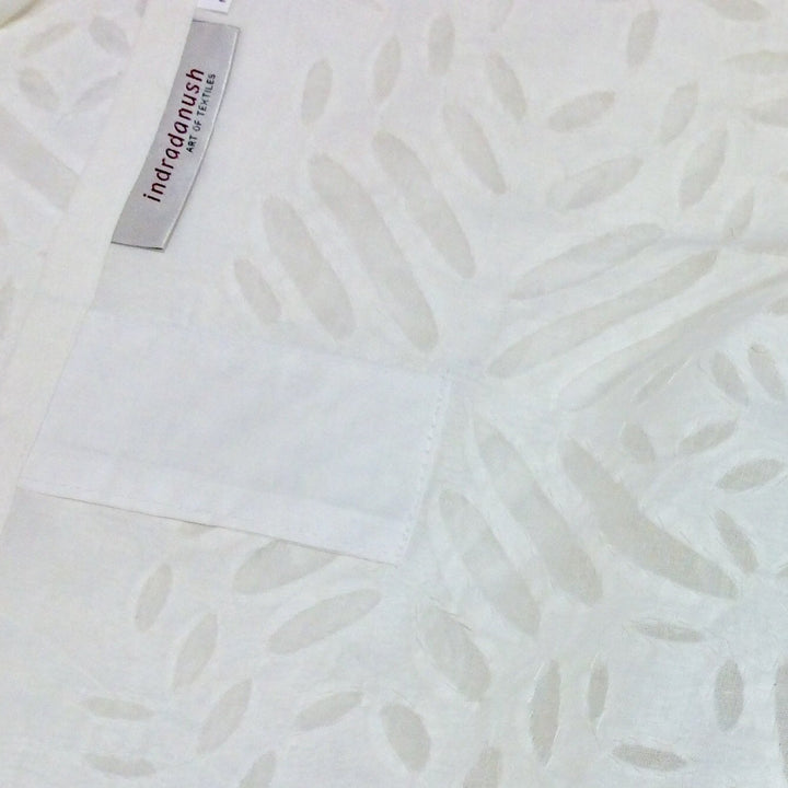 Indradanush Vorhang Vorhang Cutwork weiß auf weiß 125 x 260cm bei Nauli and Stories